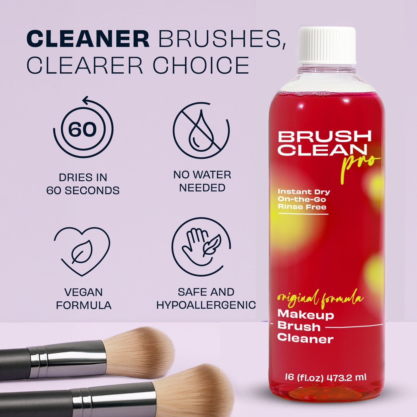 Original Rose Makeup Brush Cleaner 16 oz